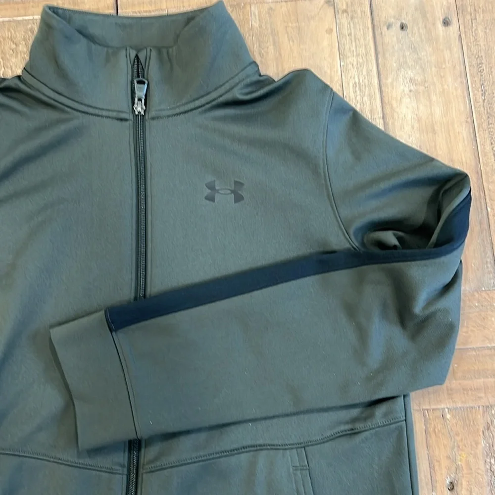 Under armour green full zip track jacket